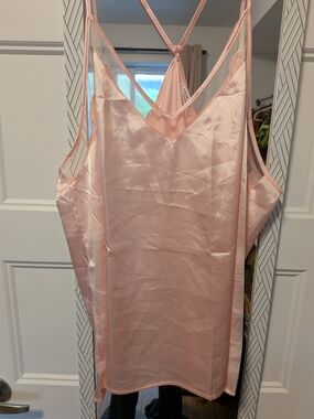 Silky Pink Satin Camisole